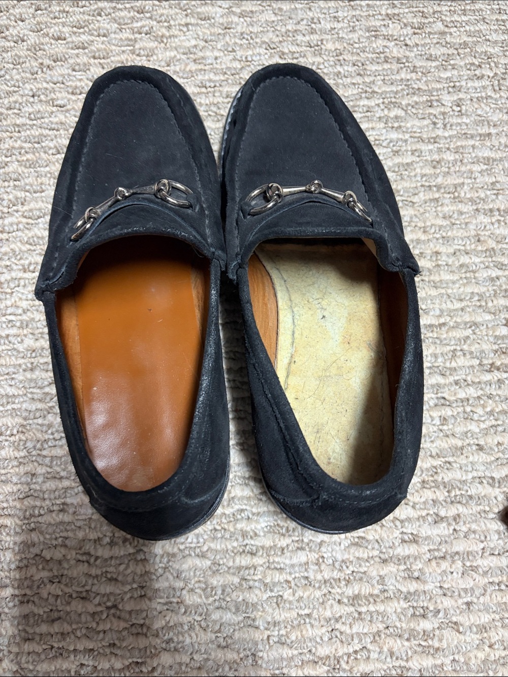 Gucci Black Suede Horsebit Loafers - Picture 5 of 7